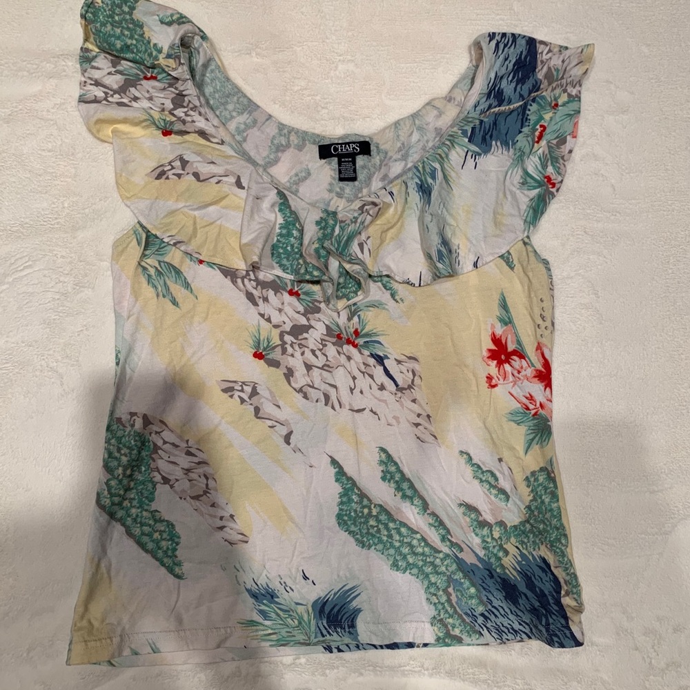 Chaps Ruffled Blouse